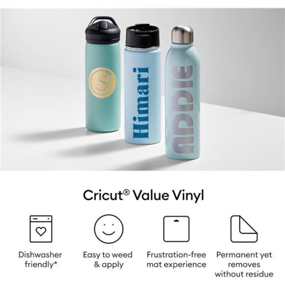 Cricut Value Permanent Vinyl - 50ft Rainbow Sampler, 12in x 12in Sheets - Picture 3 of 7